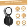 minkissy Metal Magnifying Mirror for Jewelers, Foldable Pocket Magnifier for Repairs and Jewelry, Compact Mini Watch Loupe with Optical Glass Lens, Black view 4