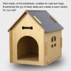IUYIXWFP Indoor Dog House for Small Dogs or Cats, Cozy Wooden Design, with Ventilation Slots and Raised Floor, 80 × 55 × 74 cm view 2