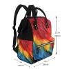 FZQVSLCM Diaper Bag Backpack with Parrot Feather Print view 2