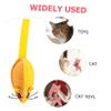 Toyvian 5-Piece Cat Mouse Toys, Soft and Durable Plush Toys for Kicking, Licking, and Chewing, Promotes Activity, Orange Design view 4