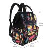 FZQVSLCM Diaper Bag Backpack for Women, Large Capacity, Happy Birthday Print, Casual Daypack view 2