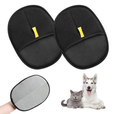 QckZee 2-Pack Double-Sided Pet Grooming Gloves