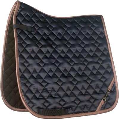 HKM Golden Bit Dressage Saddle Pad, Navy Blue