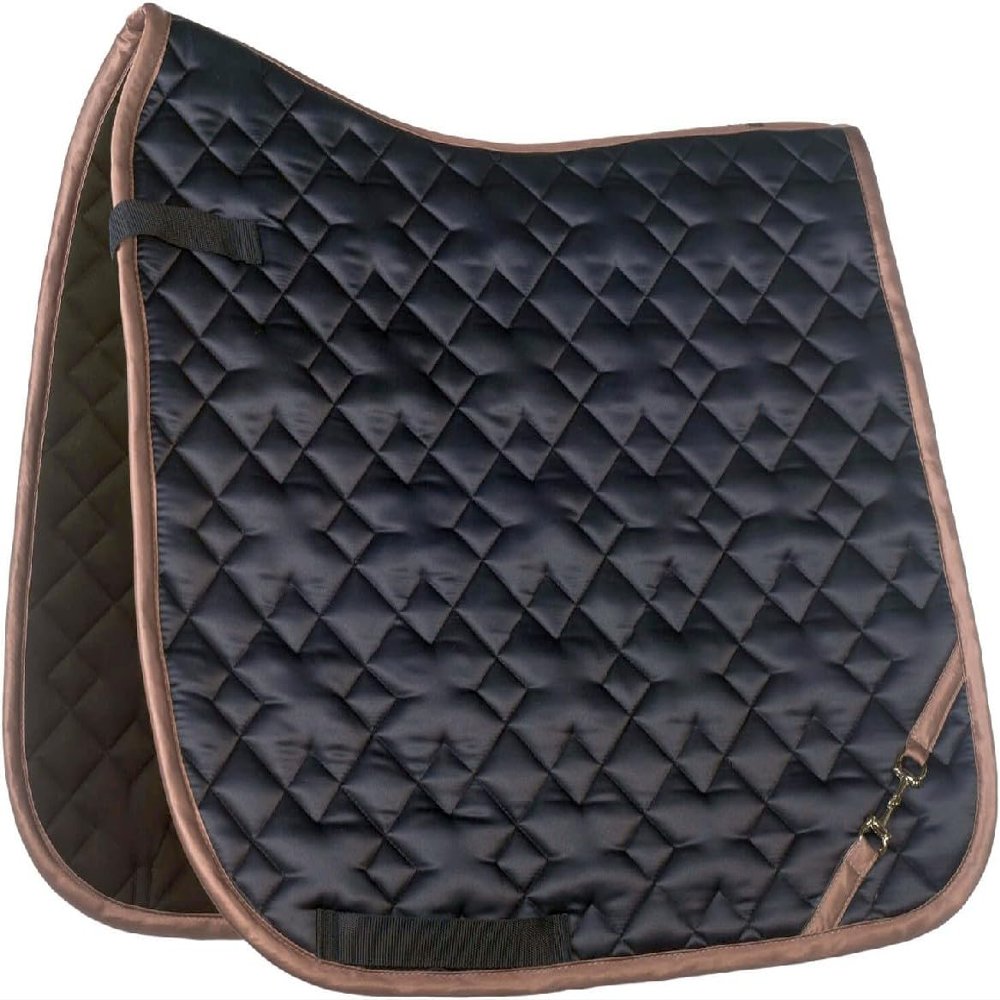 HKM Golden Bit Dressage Saddle Pad, Navy Blue