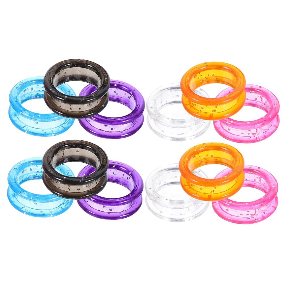 DONFAMDS 12-Pack Silicone Scissor Rings for Pet Grooming