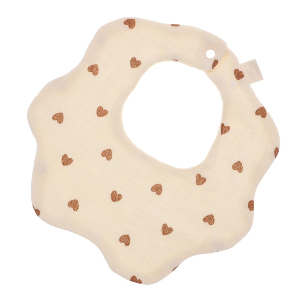 Milisten White Cotton Baby Bibs, 360° Full-Coverage Protection