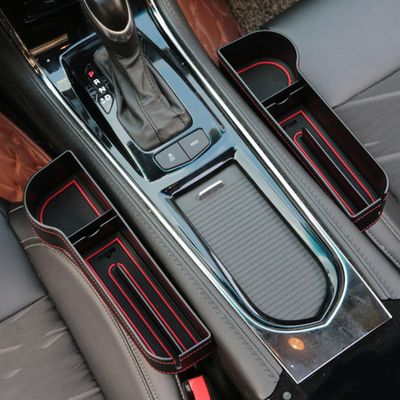 Car Seat Gap Storage Box, Black High-Fiber Leather, for Dodge Avenger/Caliber