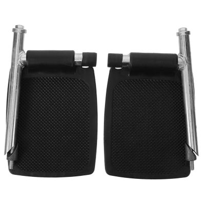 Universal Wheelchair Footrest, Black Aluminum Alloy