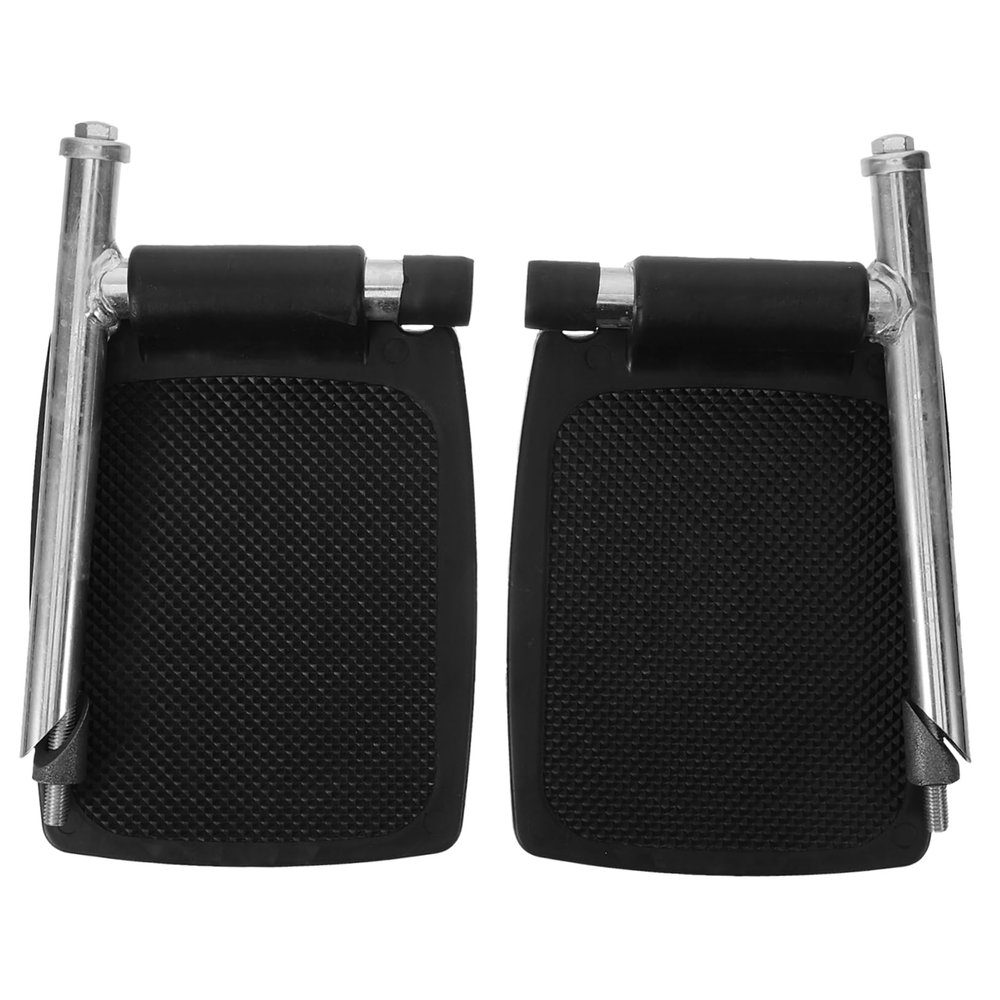 Universal Wheelchair Footrest, Black Aluminum Alloy