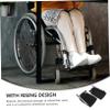 Universal Wheelchair Footrest, Black Aluminum Alloy view 4