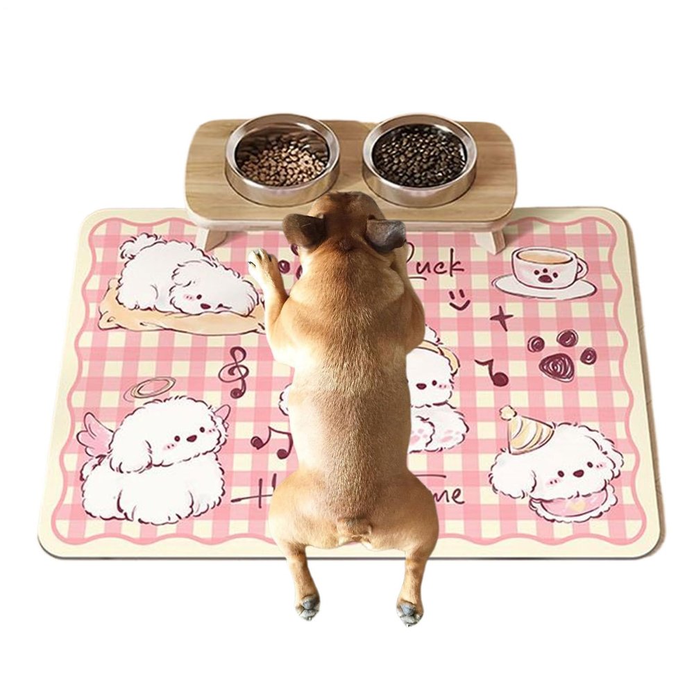Absorbent Non-Slip Feeding Mat for Dog Bowls