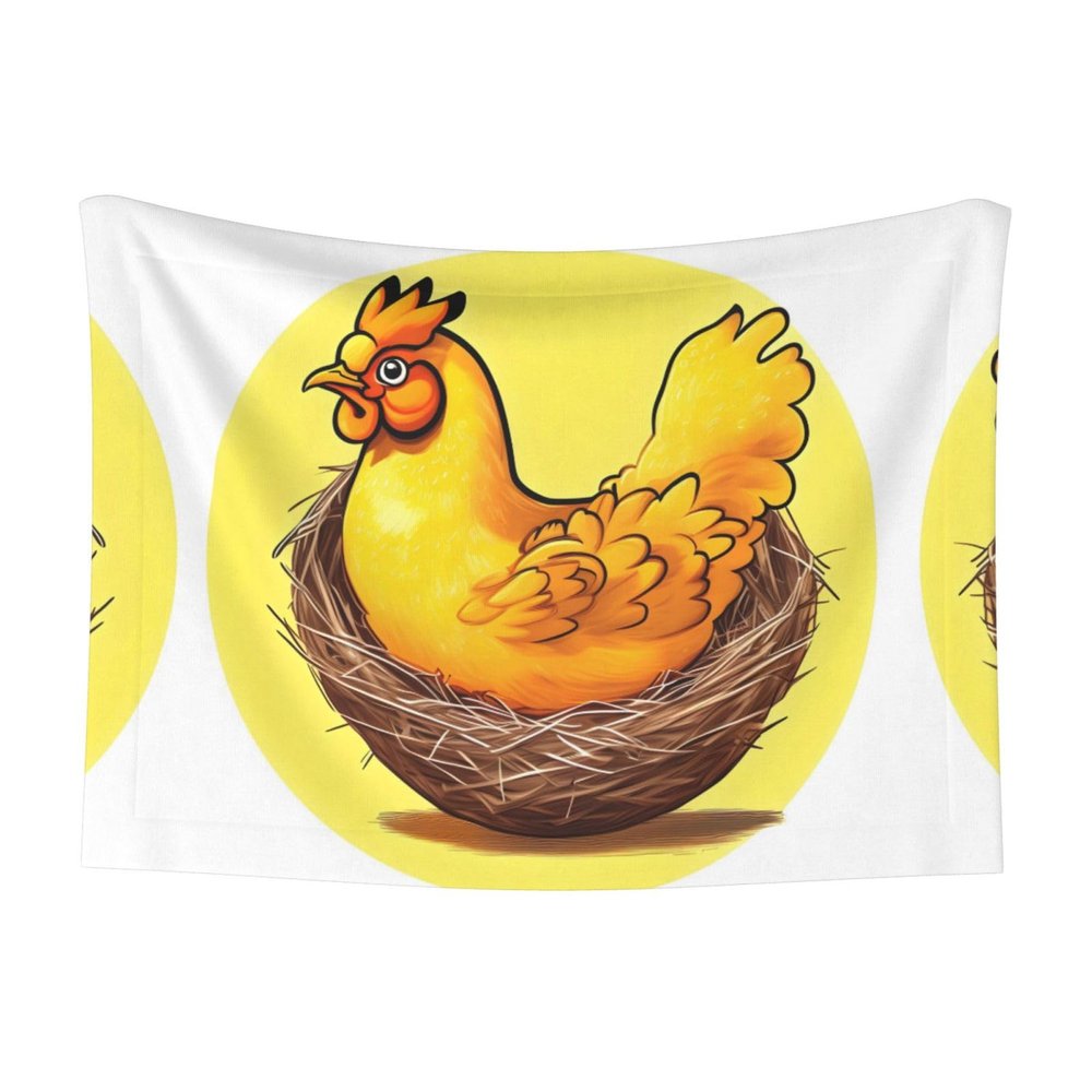 WZYCWB Bird's Nest Golden Chicken Large Printed Pet Blanket