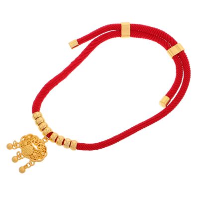 Abaodam Adjustable Cat Collar with Red Rope and Golden Lock