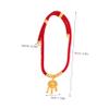 Abaodam Adjustable Cat Collar with Red Rope and Golden Lock view 2