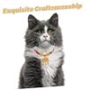 Abaodam Adjustable Cat Collar with Red Rope and Golden Lock view 3
