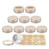 YANCAER 100-Pack 30 mL Matte Gold Round Aluminum Tins with Screw Lids view 1