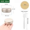 YANCAER 100-Pack 30 mL Matte Gold Round Aluminum Tins with Screw Lids view 2