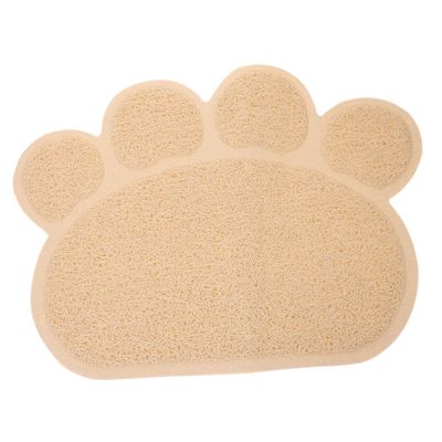 PartyKindom Non-Slip Cat Litter Mat - Paw Shape 30 x 40cm