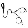 Double-Ended Dog Leash with Tangle-Free Cable, Adjustable Length view 1