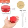 YANCAER 20-Pack 50 mL Red Aluminum Tins with Lids, 57 mm x 28 mm view 2