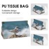 Tissue Box Cover with Sitting Bird on Rock Design view 4