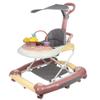 4-in-1 Baby Walker, 5 Height Settings, Push Handle, Music, Serving Tray, Pink view 1