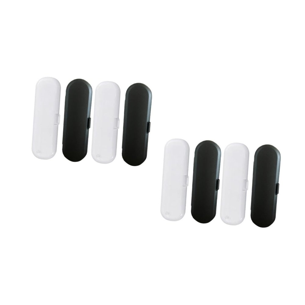 SAFIGLE 2 Sets of Toothbrush Cases for Electric Toothbrushes, 4-Piece Sets with Secure Closure and Drainage Openings, for Travel