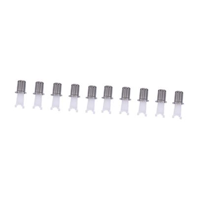 10 Replacement Heads for D202 Nose Hair Trimmer with Steel Cap, White