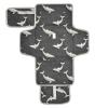 Ukiyoe Reusable Baby Changing Pad with Tissue Pocket, 3D Whale Design, Cream and Black, with Built-In Pillow view 2