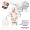 Ukiyoe Reusable Baby Changing Pad with Tissue Pocket, 3D Whale Design, Cream and Black, with Built-In Pillow view 3