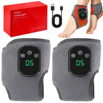 Foot Massager, 2-Piece Set, with 5 Heat and 3 Vibration Levels