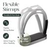 EQUSPUR 11.4 cm Stainless Steel Flex Stirrup Irons, Pair view 2