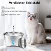 ZeePet Stainless Steel Cat Water Fountain, 3.5 L, Ultra-Quiet Automatic Pet Fountain for Cats and Small Dogs, 3 Flow Modes with Visible Water Level view 4