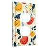 Sweet Cherry Fruit Light Switch and Outlet Covers, Yellow and Red Wall Accents, Cartoon Style view 1