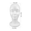 ABOOFAN Foam Mannequin Head Wig and Mask Stand, White view 2