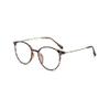 Nyxphy Fashionable Blue-Light-Filtering Myopia Glasses for Women and Men, Lightweight TR90/Metal Oval Frame, Black Marble, -1.00 Diopters view 1