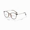 Nyxphy Fashionable Blue-Light-Filtering Myopia Glasses for Women and Men, Lightweight TR90/Metal Oval Frame, Black Marble, -1.00 Diopters view 2