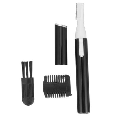 Aluminum Electric Eyebrow Razor, Black, 1 Set