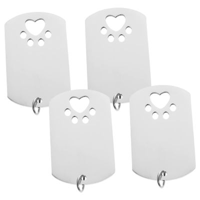 ERINGOGO Pet ID Tags Stainless Steel 4 Pack