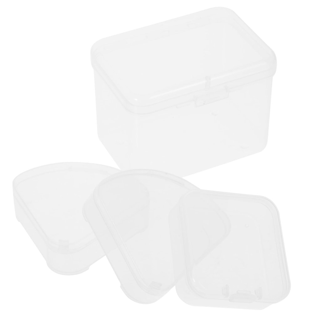 Transparent Plastic Makeup Sponge Case, 4-Pack
