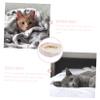 Toyvian Warm Semi-Enclosed Winter Flannel Cat Bed, Pink, 40 x 40 cm view 2