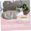 Toyvian Warm Semi-Enclosed Winter Flannel Cat Bed, Pink, 40 x 40 cm view 3