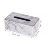 Modern Decorative Marble-Effect Tissue Box Holder for the Bathroom view 2