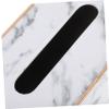 Modern Decorative Marble-Effect Tissue Box Holder for the Bathroom view 3