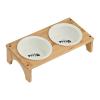 Raised Ceramic Dog Bowls, Angled, Non-Slip, Small to Large view 1