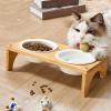 Raised Ceramic Dog Bowls, Angled, Non-Slip, Small to Large view 2