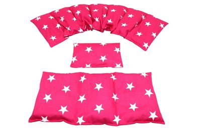 Large Stars 3-Piece Heat Pad Set, 80 x 18 cm + 36 x 18 cm + 17 x 11 cm, Grape Seeds