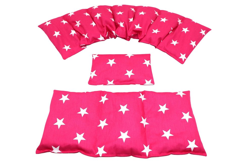 Large Stars 3-Piece Heat Pad Set, 80 x 18 cm + 36 x 18 cm + 17 x 11 cm, Grape Seeds