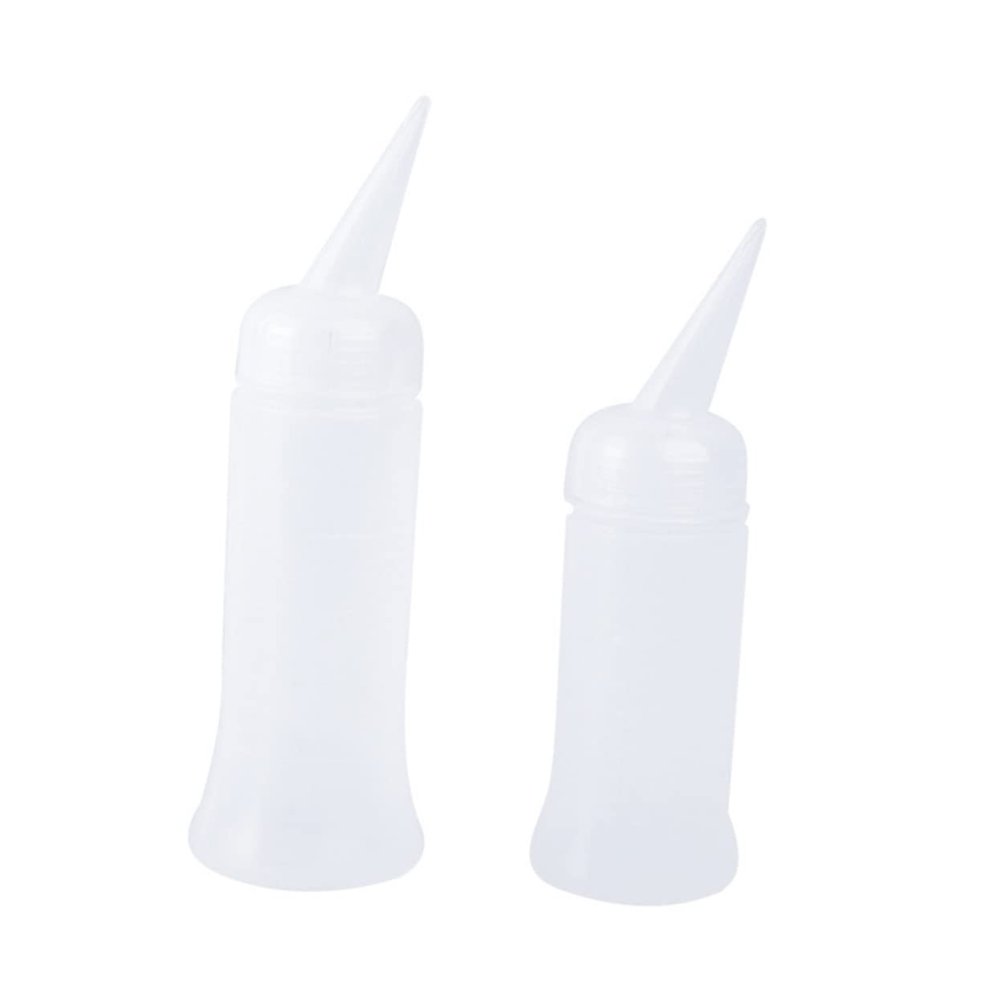 Healeved 5-Pack White Plastic Applicator Bottles with Measurement Scale