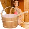 Handcrafted Long-Handled Sauna Bucket Set view 2